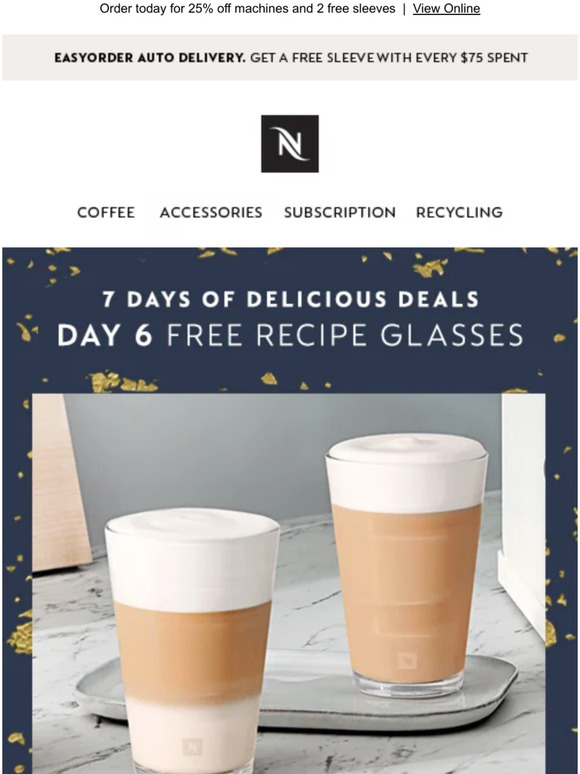 Nespresso Email Newsletters Shop Sales, Discounts, and Coupon Codes