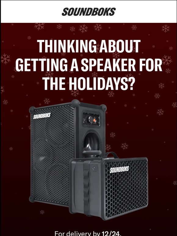 Get your speaker in time for the holidays!