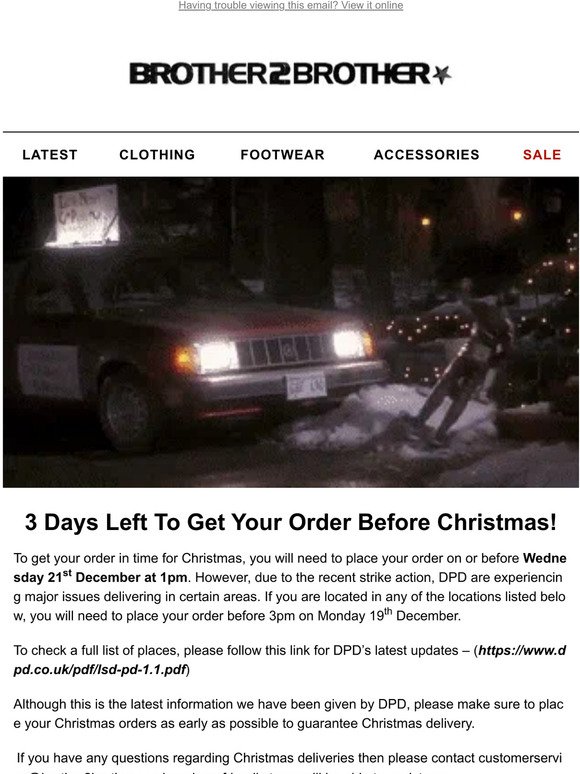 3 Days Left To Get Your Order Before Christmas!