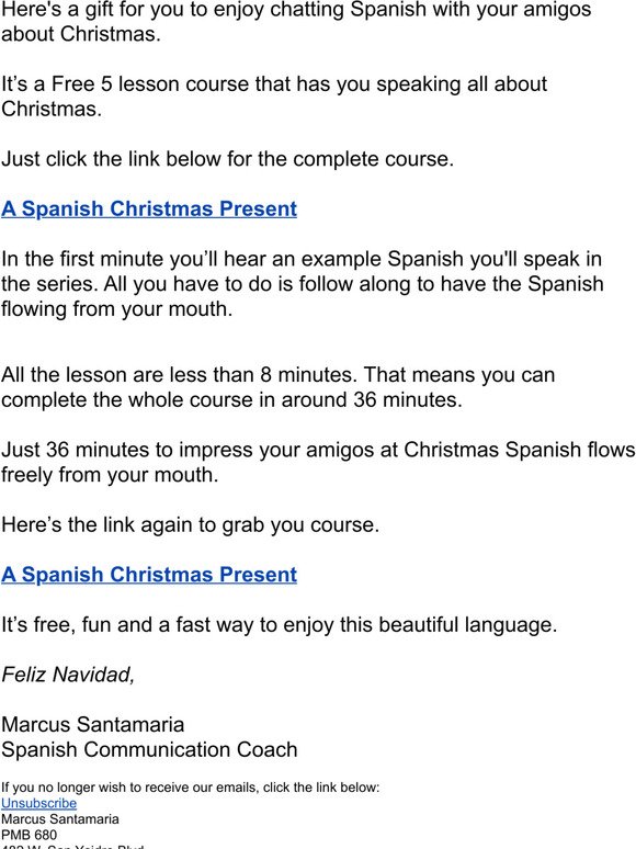 A Spanish Christmas present