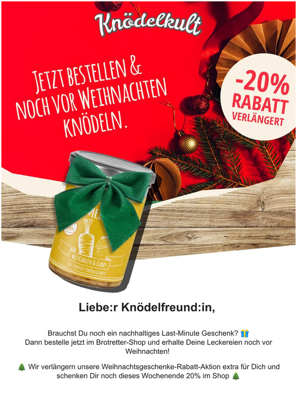 Wir verlängern unseren 20% Rabatt! JUHU! 🎁 🎄