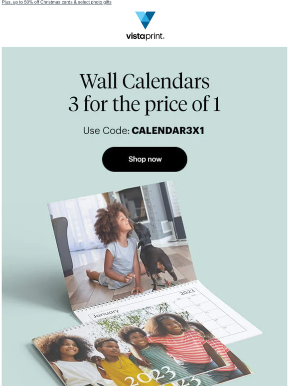 THREE DAYS ONLY! 3 for 1 wall calendars.