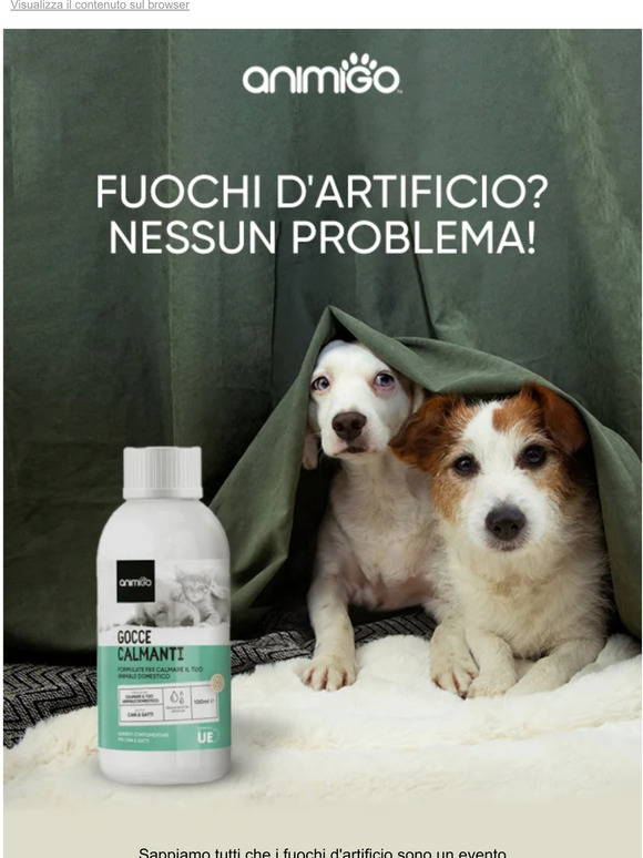 Il tuo cane si spaventa con i fuochi d'artificio? Nessun problema!