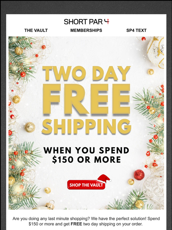For you: 2 day FREE shipping on your order!