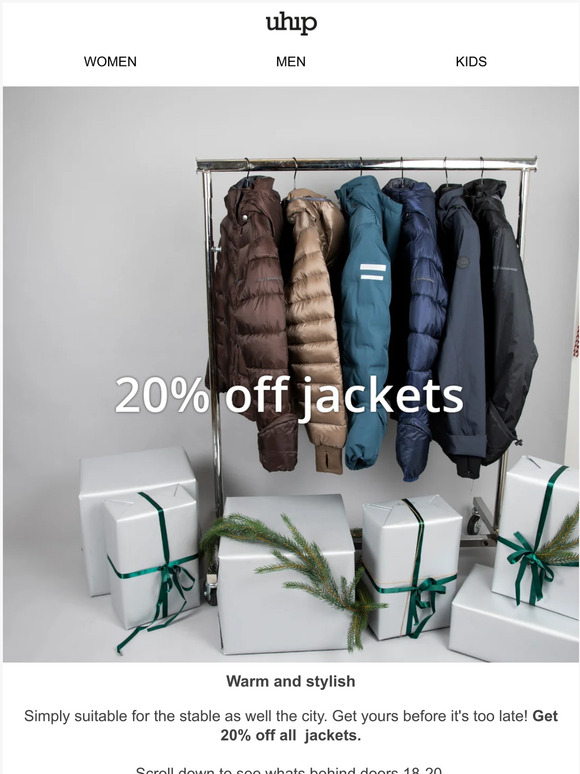 20% off ALL jackets | Door 17 🤎