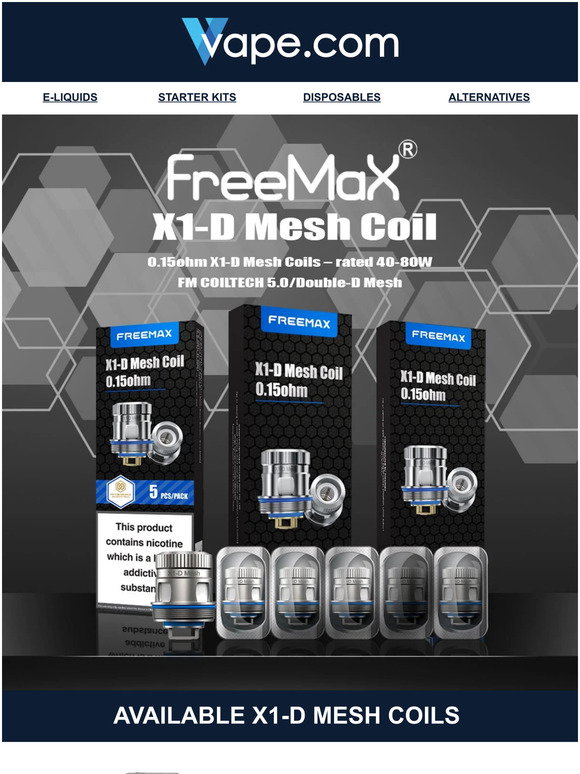 Vape.Sale: 🔥TRY! FREEMAX X1-D MESH COILS SERIES🔥 | Milled