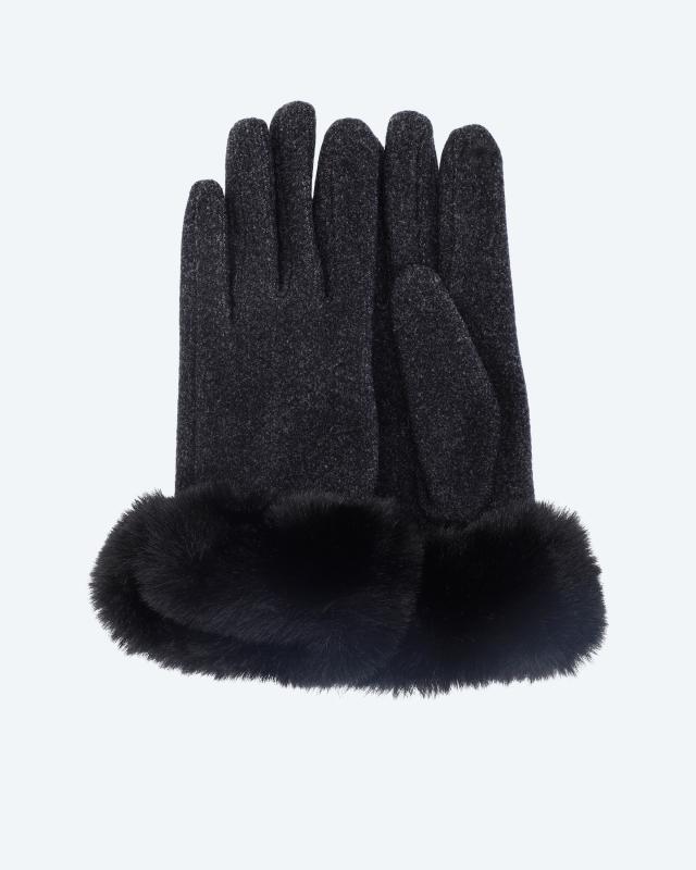 Handschuhe mit Webpelzrand