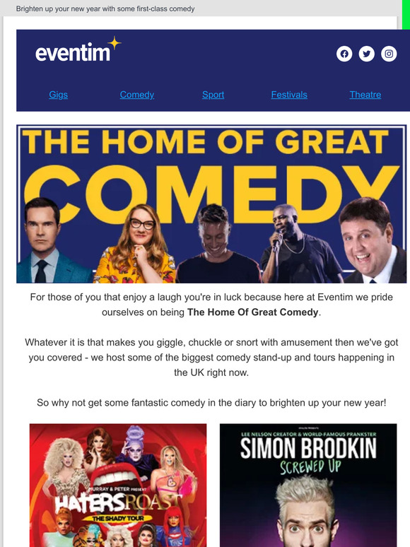 Eventim: The Home Of Great Comedy