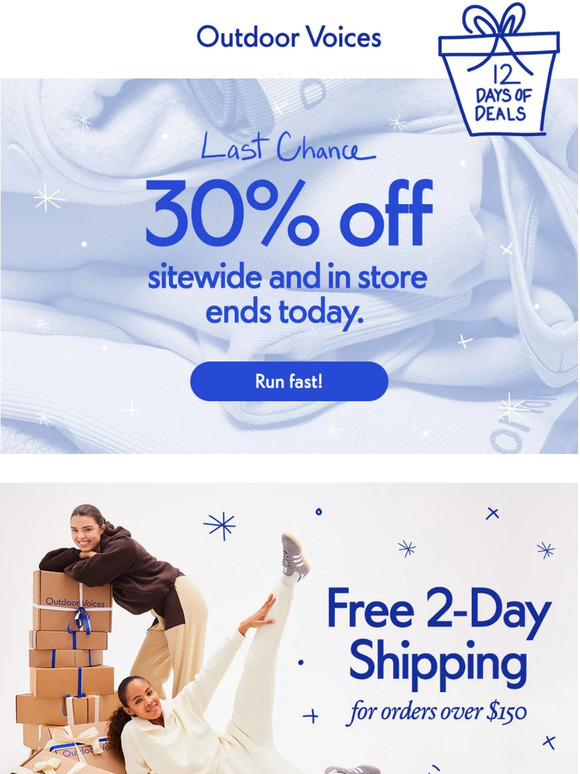 Outdoor Voices Email Newsletters Shop Sales, Discounts, and Coupon Codes