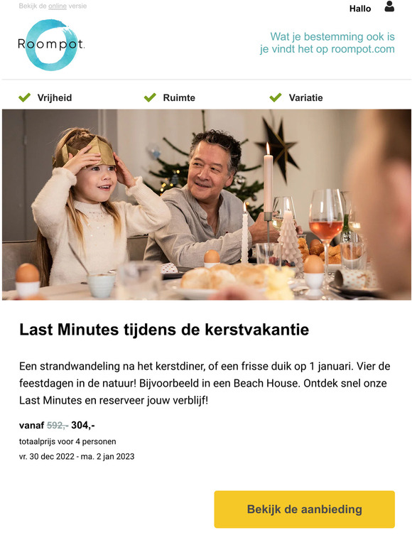 Boek nog snel een plekje voor de kerstvakantie!
