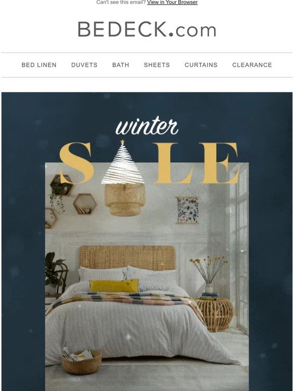 🎁 Be our Guest... Shop Winter Sale Bedding NOW - Up to 70% Off!