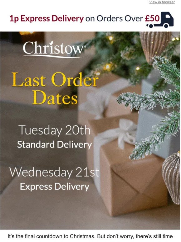 Last Orders - 1p Express Delivery🎄