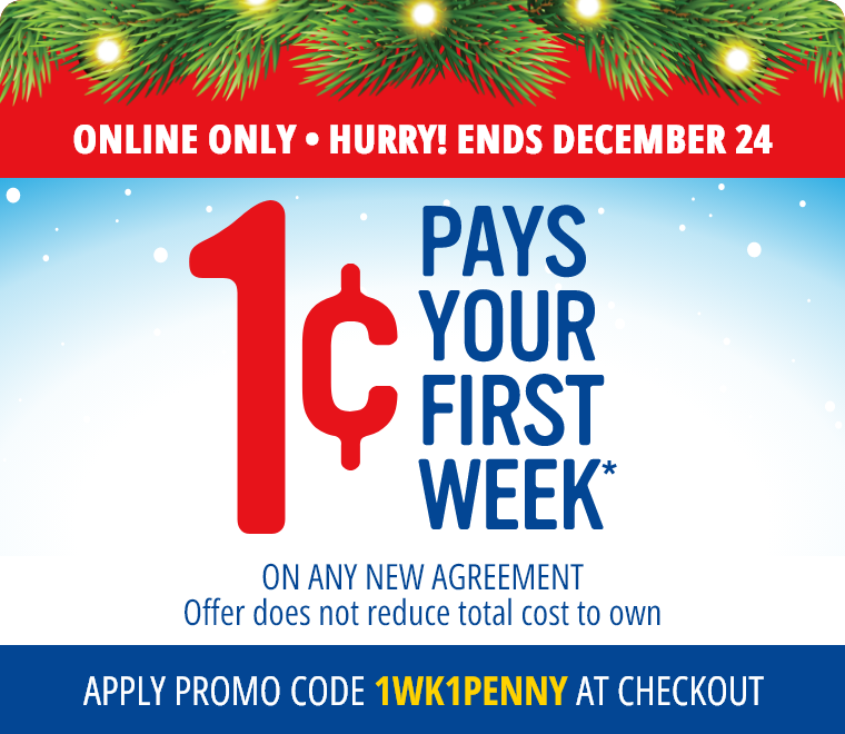 RentACenter Now 1¢ Pays Your First Week Milled