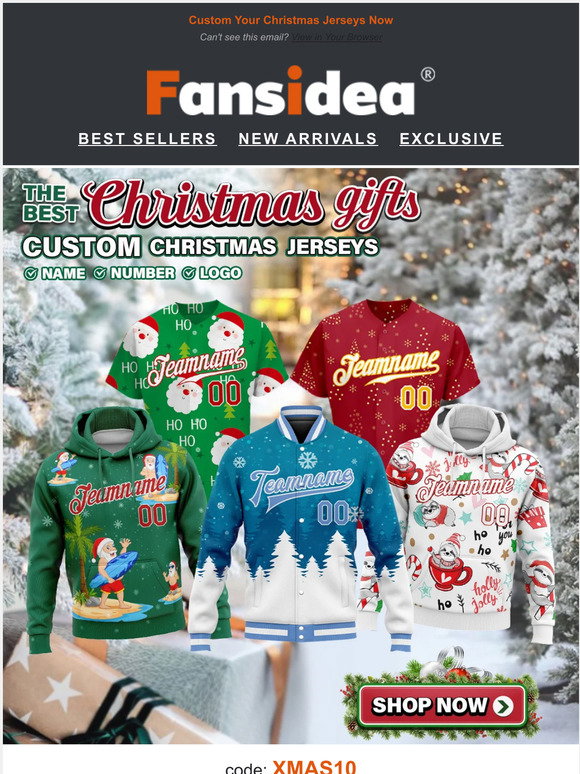 Custom Christmas Jerseys  Christmas Baseball Jerseys Design - FansIdea