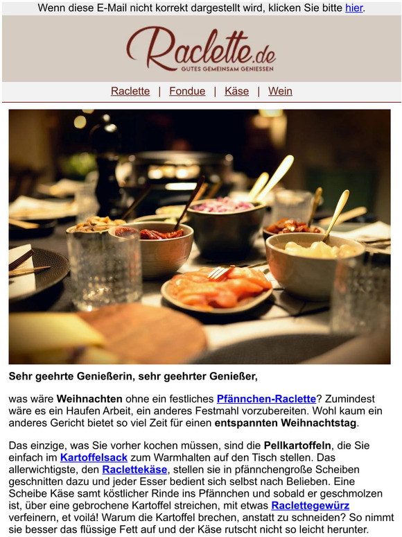Festliches Raclette