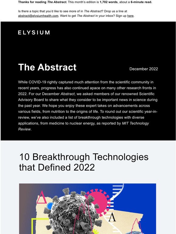 The Abstract: Biggest Science News of 2022