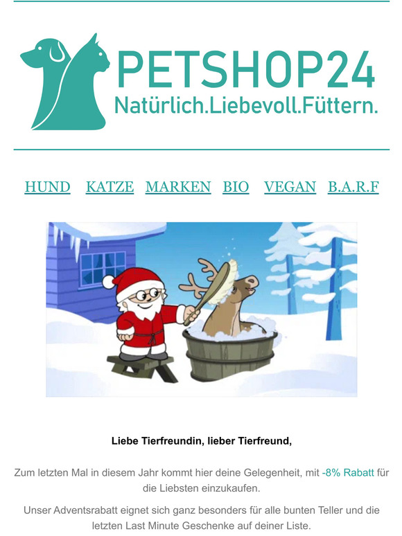 Letzter Adventsrabatt  #machtglücklich – jetzt 8% sichern 🎅