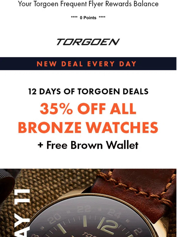 35% Off all Bronze Watches: Today Only