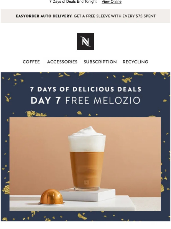 Nespresso Email Newsletters Shop Sales, Discounts, and Coupon Codes
