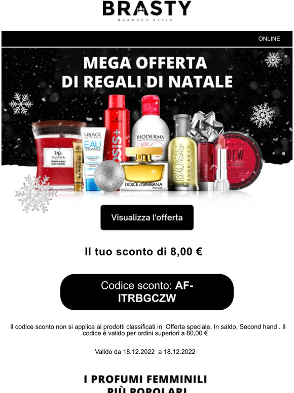 8,00 € sui prodotti che tutti acquistano
