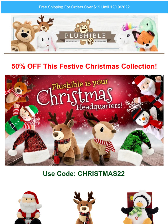 Last Chance to Save 50% on Our Holiday Collection & Get $5 Hand Puppets  ⏰ 🎁