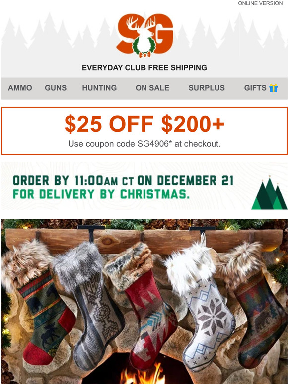 The Sportsman's Guide Christmas Super Sale Milled