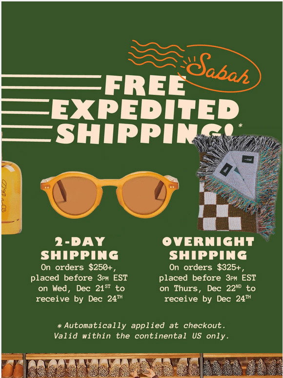 Sabah Free Expedited Shipping Milled