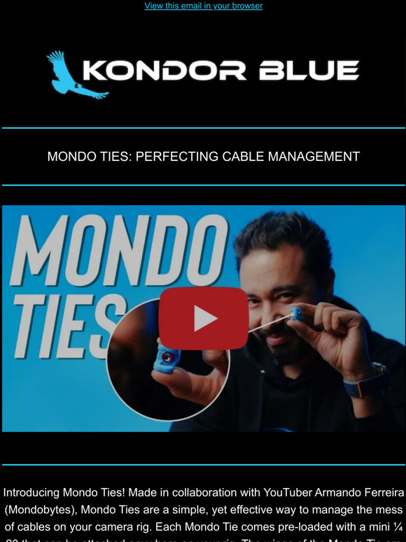 Kondor Blue: Introducing Mondo Ties! Perfecting Cable Management | Milled
