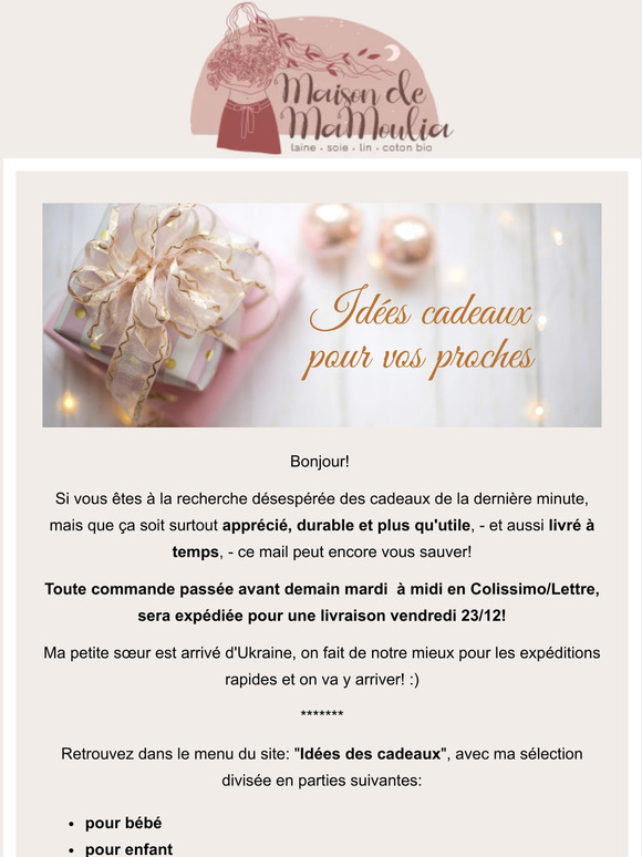 Vous pouvez encore avoir vos laines pour Noël!