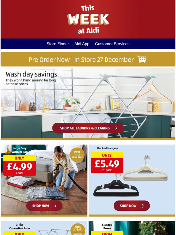 Aldi This week's Specialbuys are now available to preorder! Milled