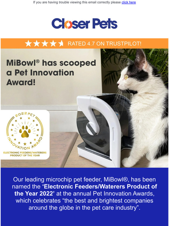 Fellow pet lover, MiBowl® has won the 2022 Pet Innovation Award!