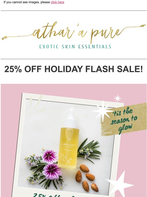 Holiday Glow Flash Sale! 25% Off Sitewide  ✨