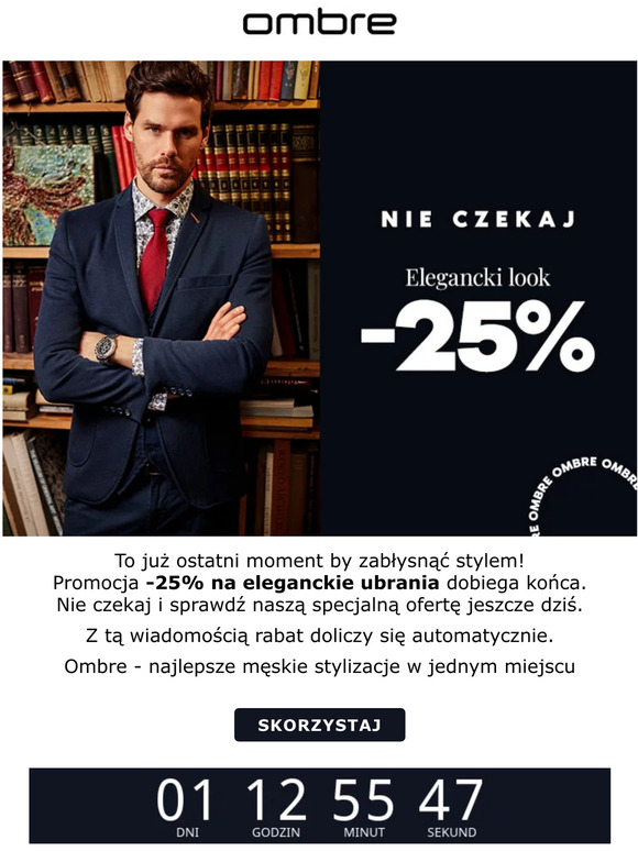 Szukasz ubrań z klasą? 🎩 U nas dostaniesz je, aż 25% taniej - to ostatnia chwila