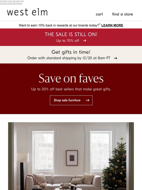 West Elm Add these to your wish list Save big on best sellers Milled