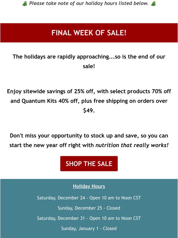 [SALE] It's your last week to save 25-70% OFF!