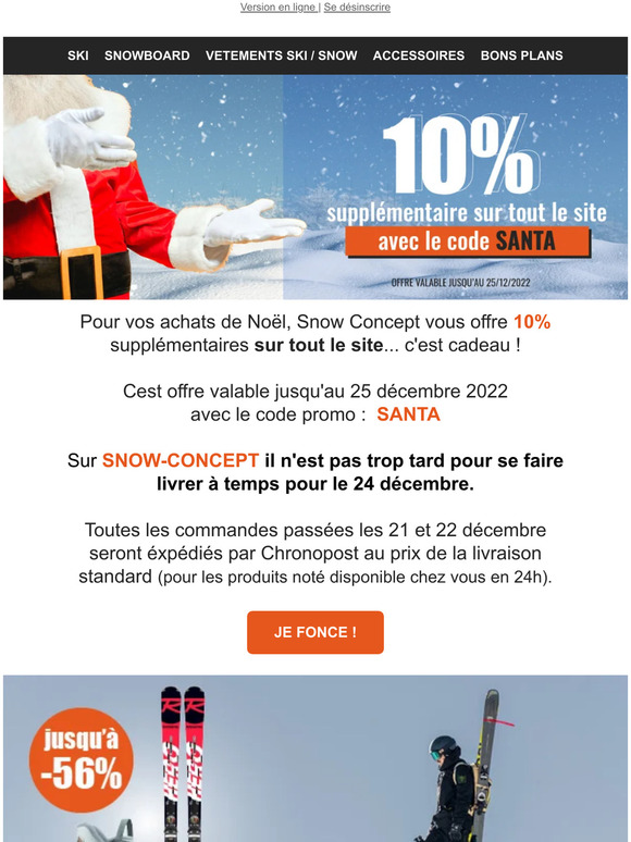 Livraison avant Noel, il n'est pas trop tard !