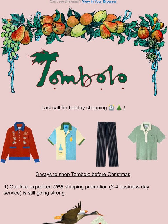 3 easy ways to shop Tombolo before Christmas