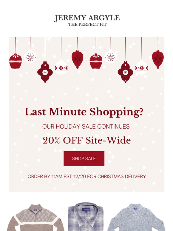 Waited Until The Last Minute? Our 20% OFF Sale Continues