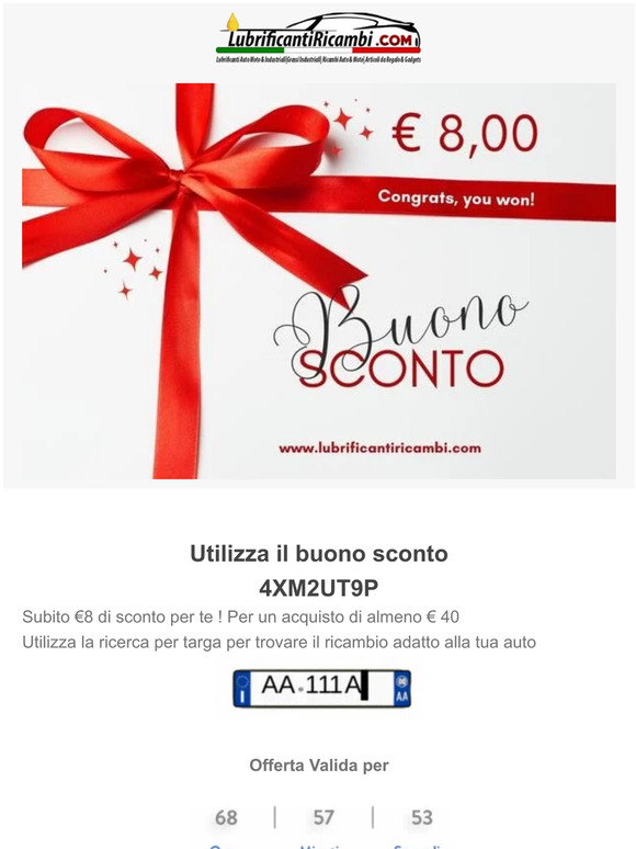 🎁🎁8€ di sconto per te