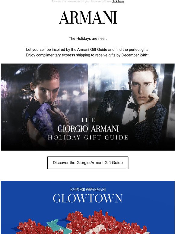 You still have time to shop for gifts: discover the Armani Gift Guide