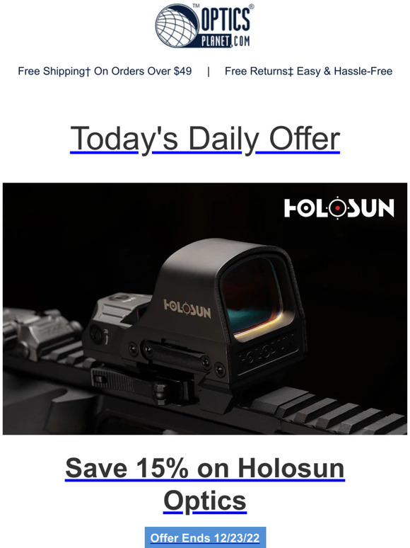 15 Off Holosun Optics! Milled