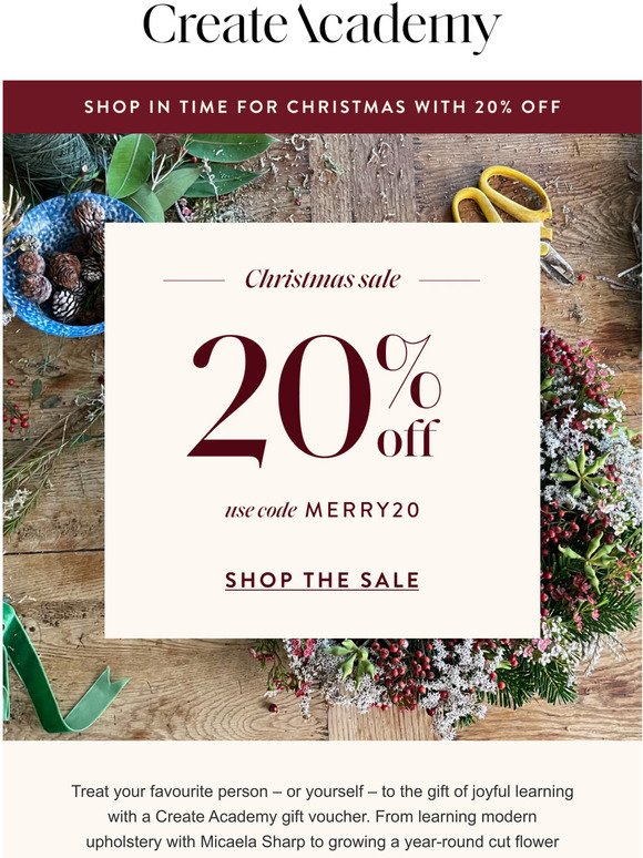 20% off Christmas gifts 🎄