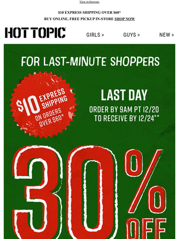 Hot Topic Last Day 30 OFF 10 Express Shipping End Soon Milled hot-topic-last-day-30-off-10-express-shipping-end-soon-milled