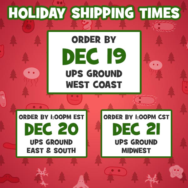 GIANTmicrobes GIANTmicrobes Updated Holiday Shipping Times Milled