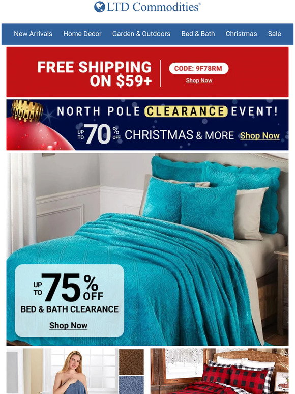 LTD Commodities Bed Bath Clearance SAVE Up To 75 Milled