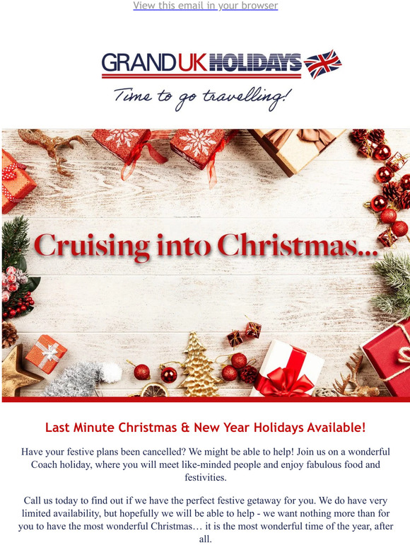 Grand UK Holidays Cruising into Christmas... Milled