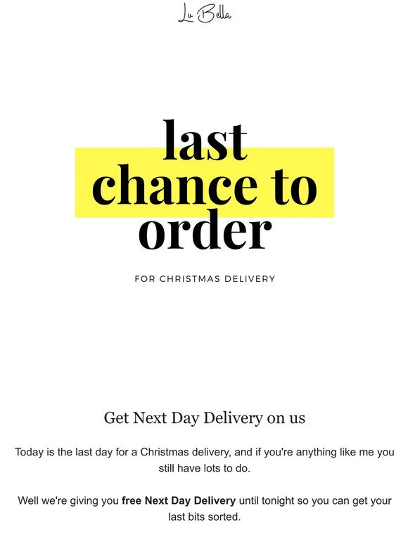 🎅 Free Next Day Delivery (until tonight only!)