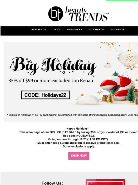 OUR BIG HOLIDAYS SALE!!!