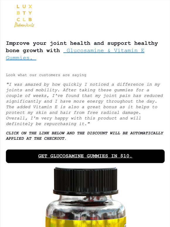 Get Glucosamine Gummies for  $10 only 😱😍