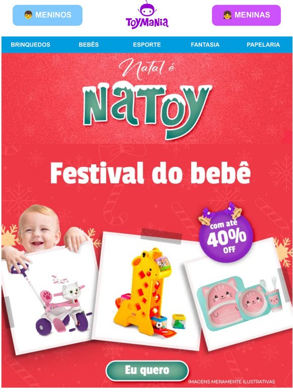 👶🍼 Festival do Bebê! Garanta até 40%OFF